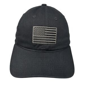 USA Flag Slideback Hat Black One Size Embroidered Rapid Dominance